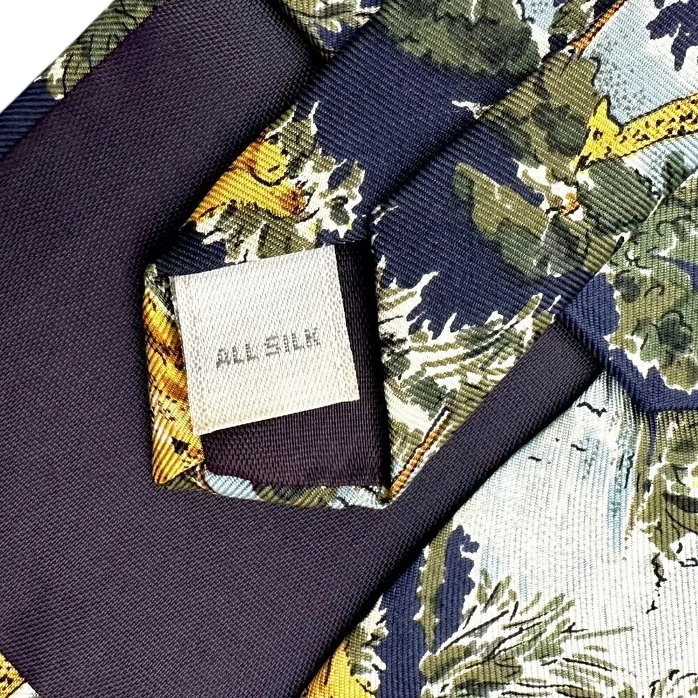 Van Heusen Vintage 100% Silk Dress Tie‎ Animal Safari Jungle Pattern 58